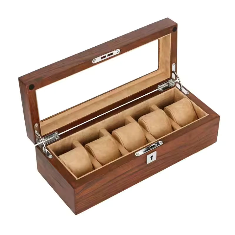 Boîte à montres en bois - 5 emplacements