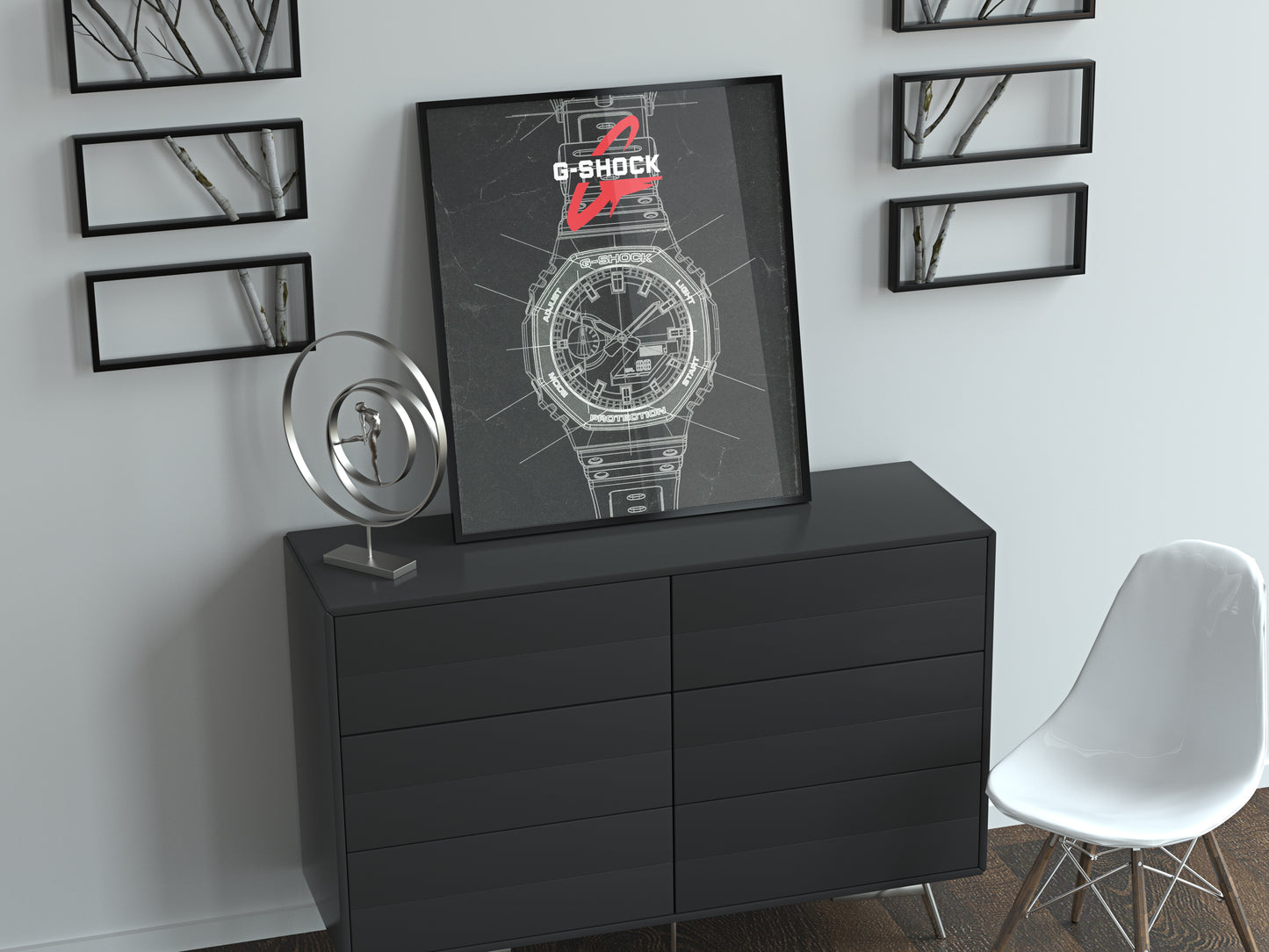 Casio G-Shock drawing poster
