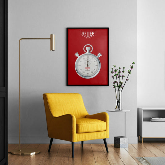 Heuer Stopwatch Poster - M & SON