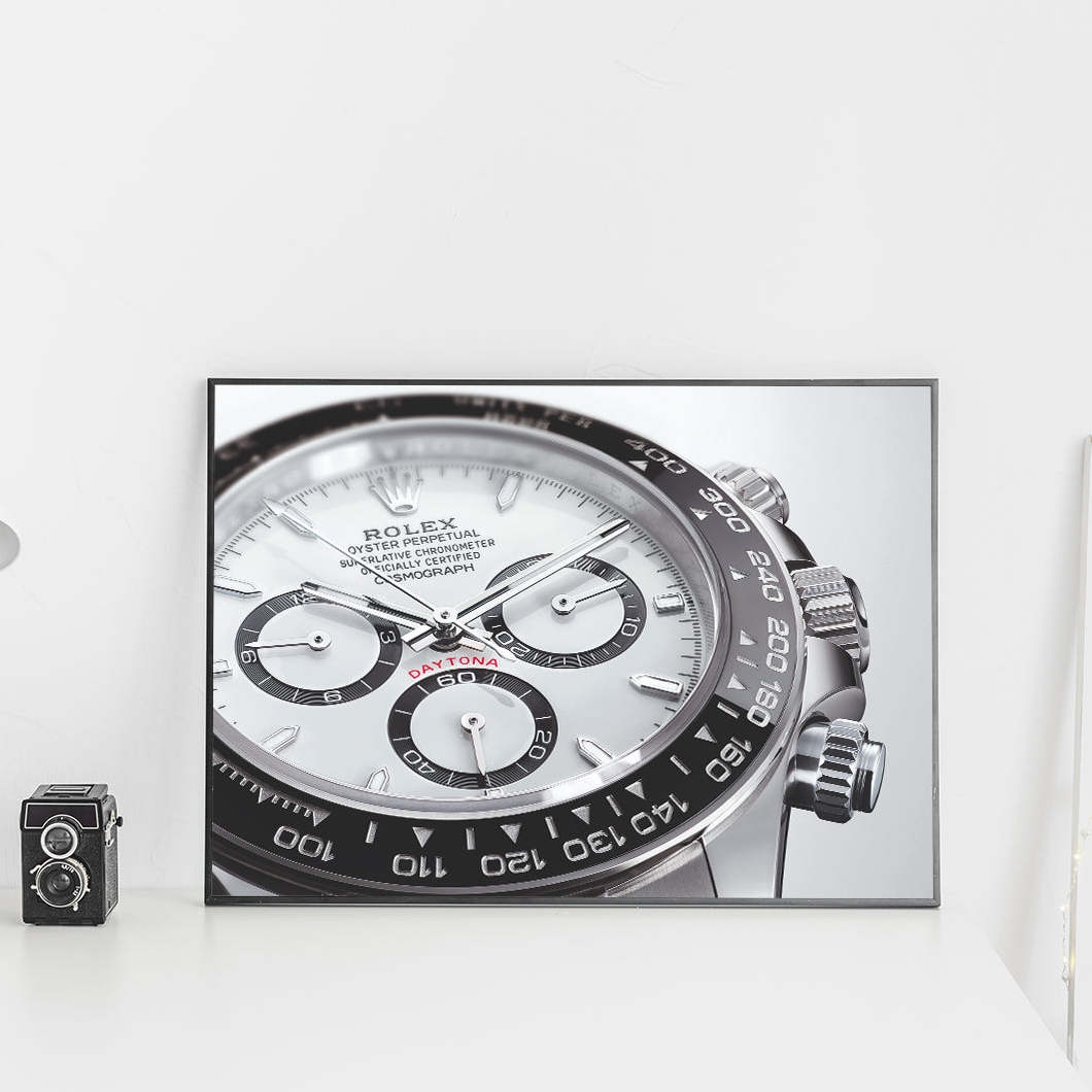 Rolex Daytona white dial poster