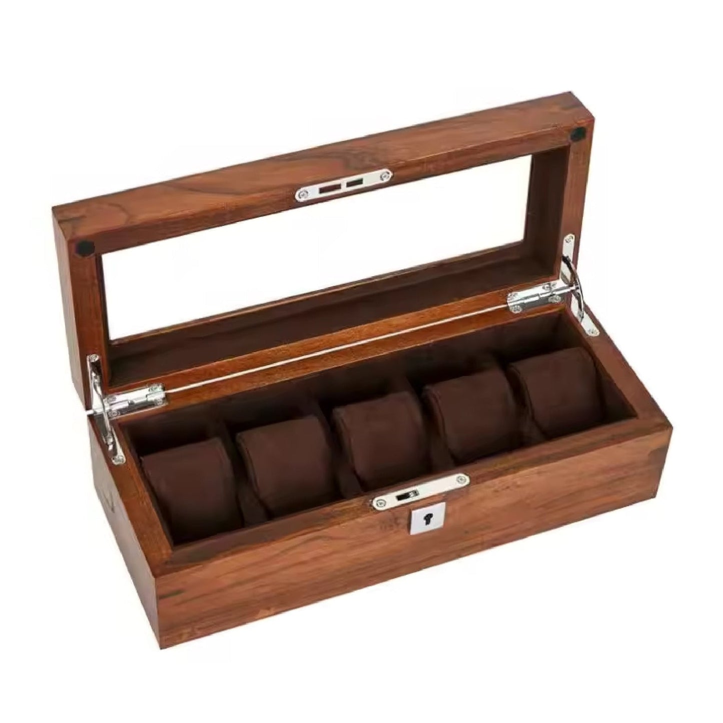 Wooden watch box - 5 slot - M & SON