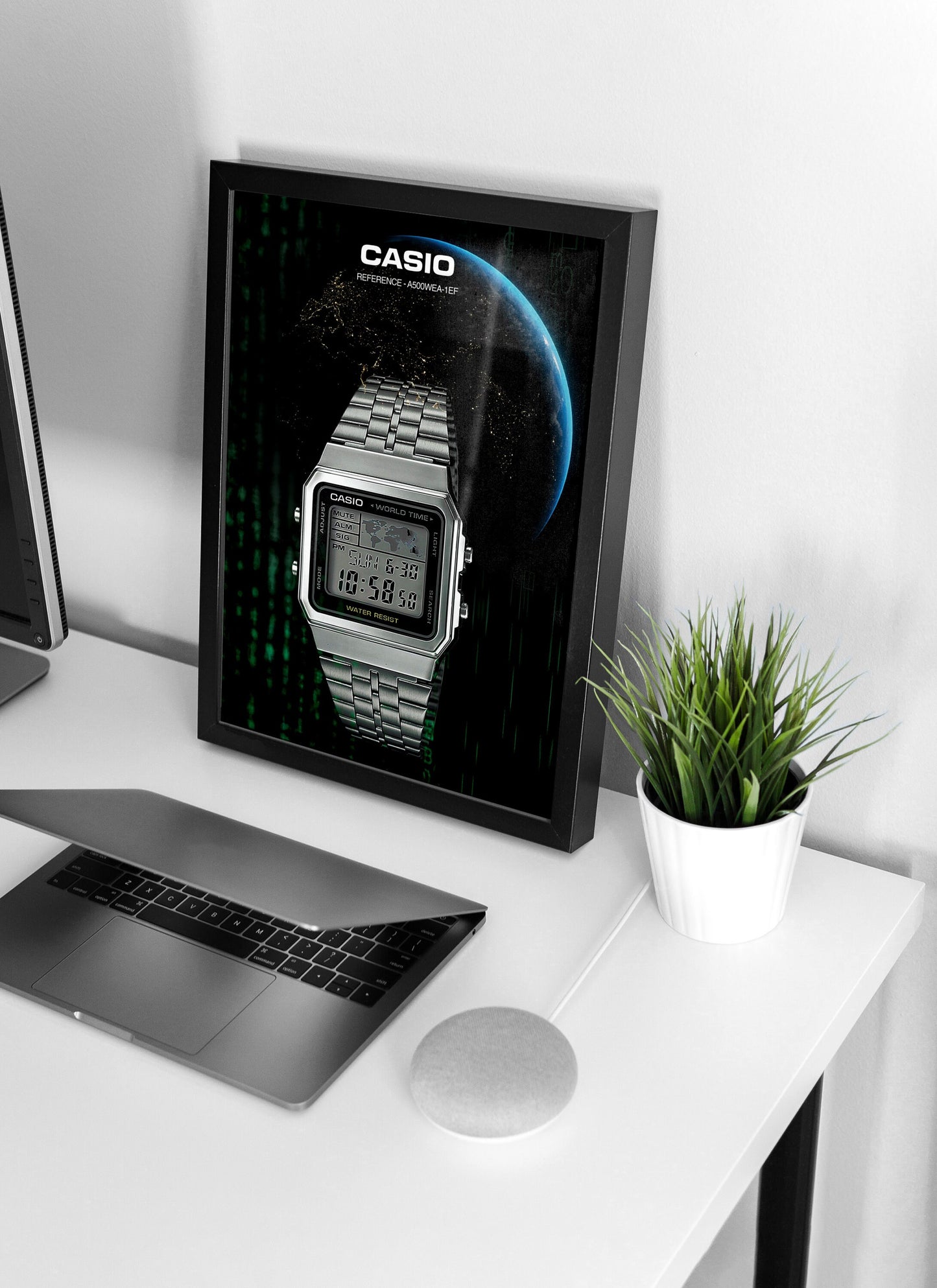 m and son, watch poster, forward facing