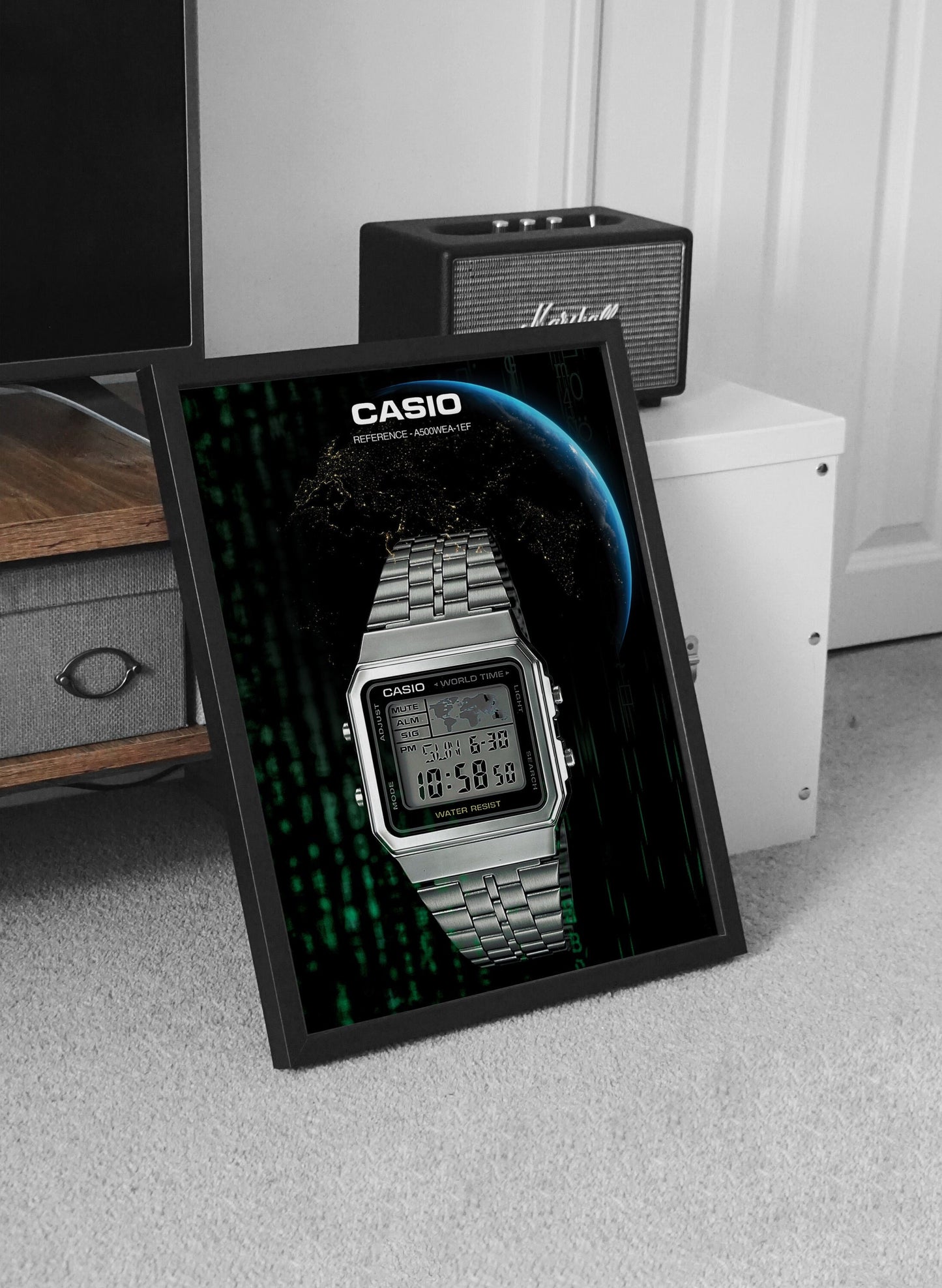 m and son, watch poster, forward facing