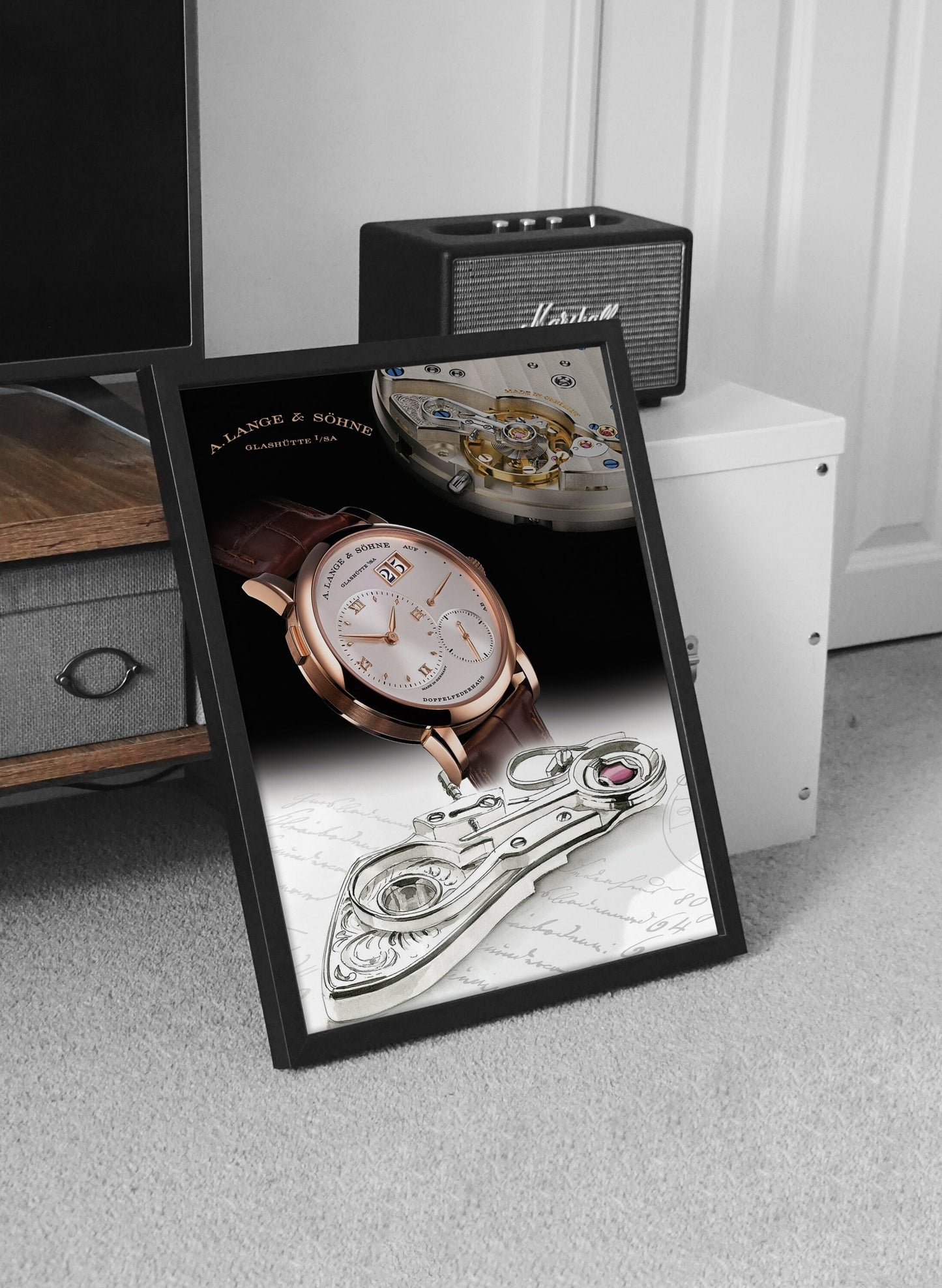 m and son, watch poster, forward facing