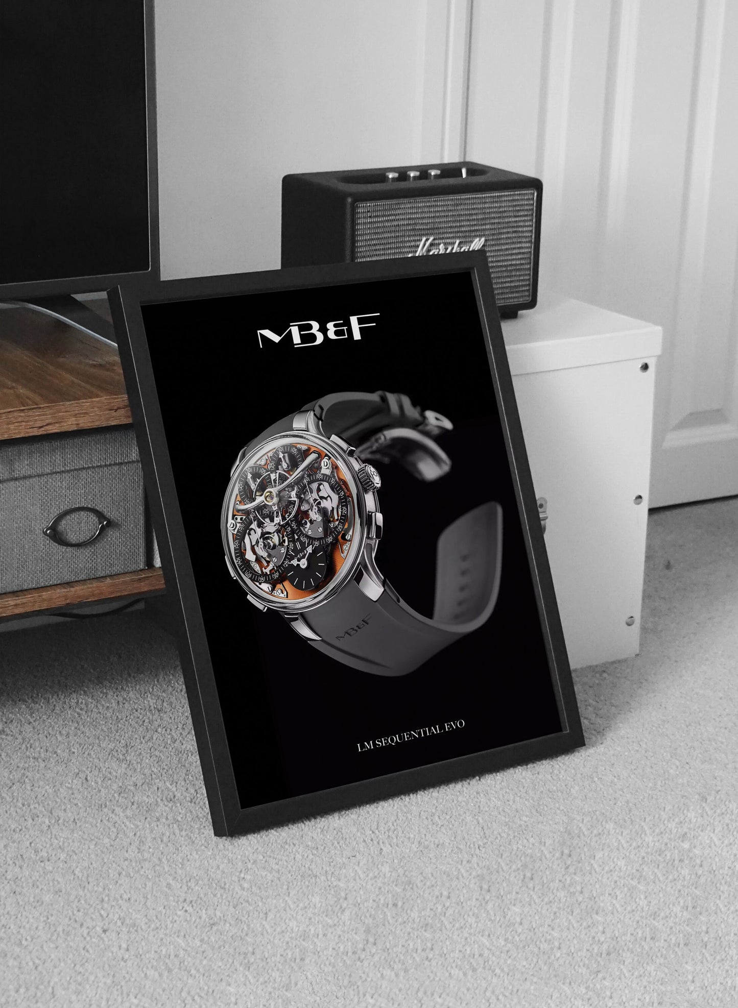 m and son, watch poster, forward facing