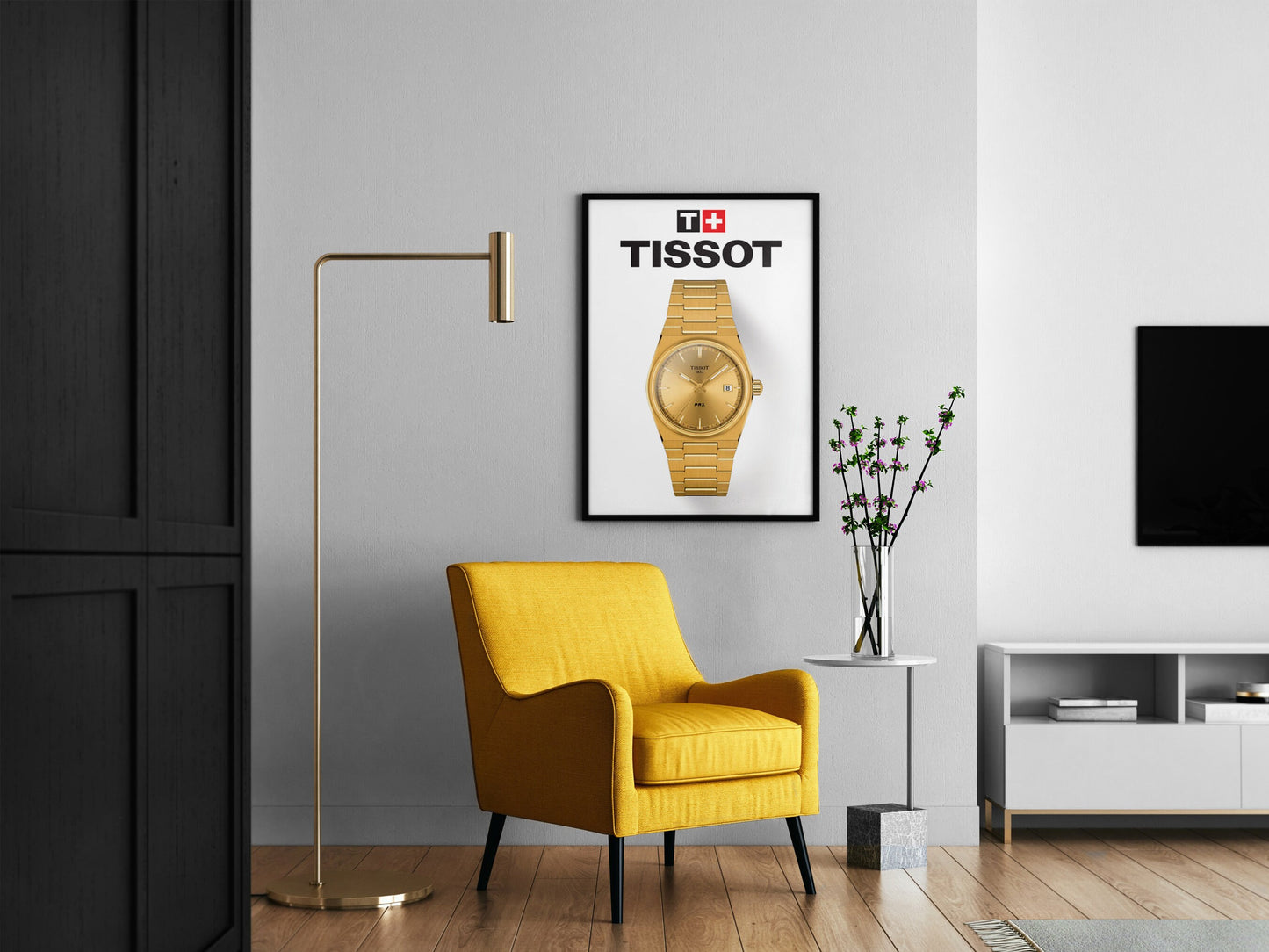 Tissot PRX Gold Watch Poster