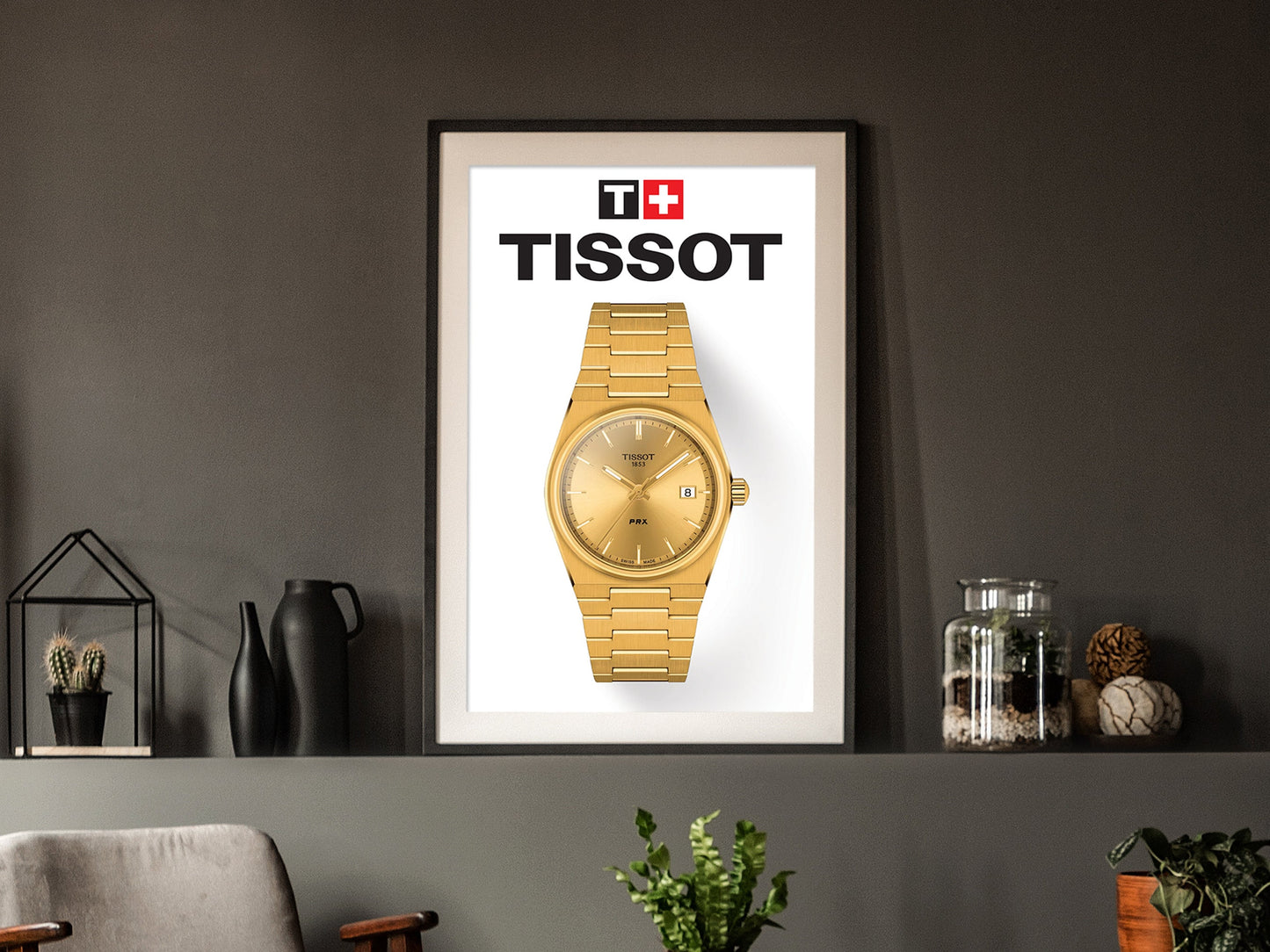 Tissot PRX Gold Watch Poster