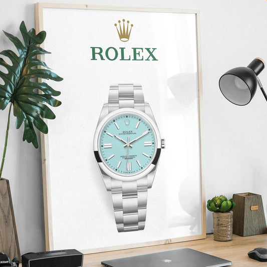 Rolex Oyster Perpetual Tiffany Blue Dial Poster - M & SON
