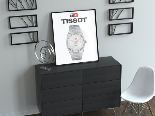 Tissot PRX White Dial Poster - M & SON