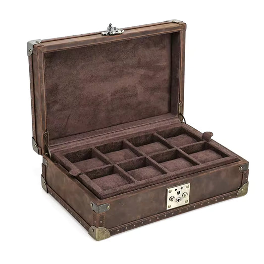 Leather watch box - 8 slot