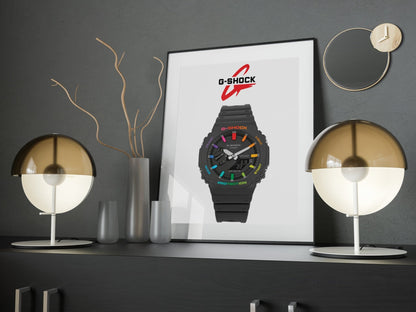 Casio G - Shock GA - B2100 - 1AER rainbow poster - M & SON