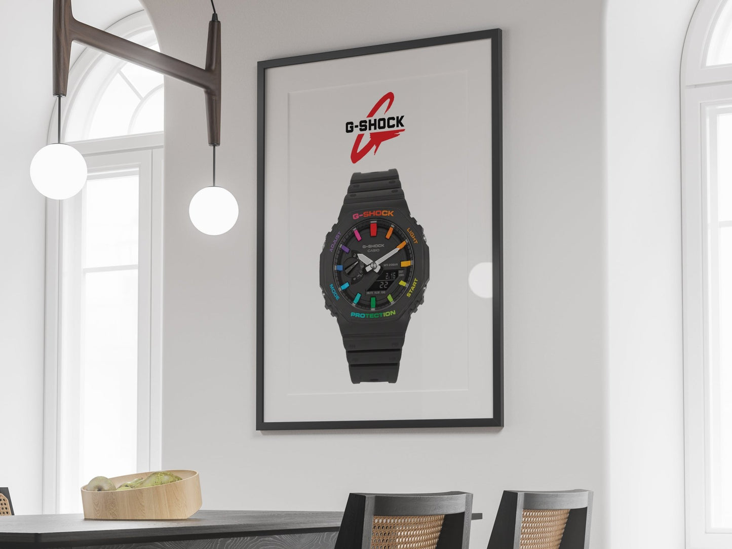 Casio G - Shock GA - B2100 - 1AER rainbow poster - M & SON