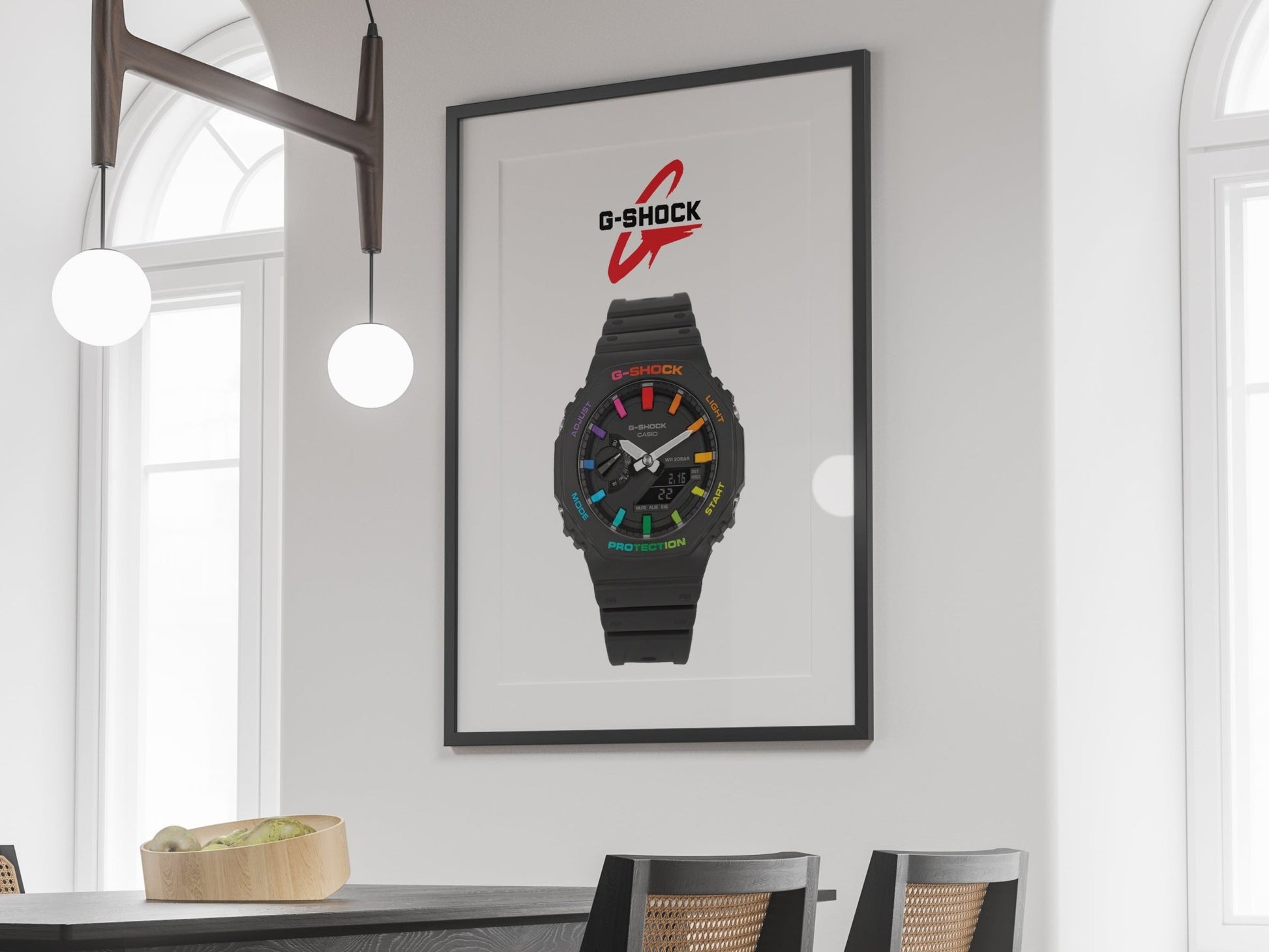 Casio G - Shock GA - B2100 - 1AER rainbow poster - M & SON