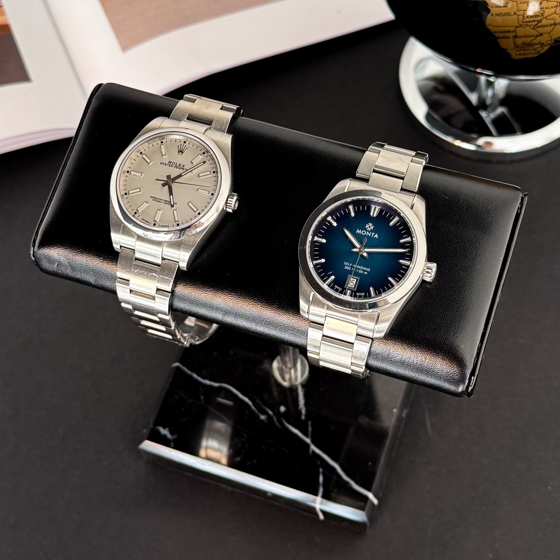 Double Leather Watch Stand - M & SON