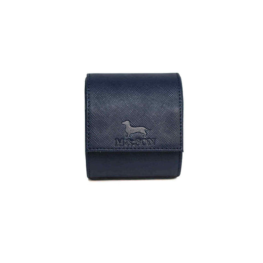 Saffiano leather watch roll - Royal Blue