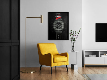 Casio G-Shock drawing poster