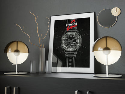 Casio G-Shock drawing poster