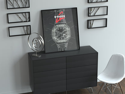 Casio G-Shock drawing poster