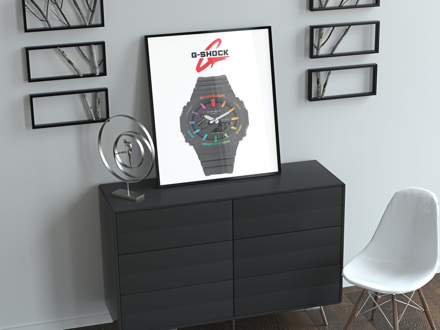 Casio G-Shock GA-B2100-1AER rainbow poster
