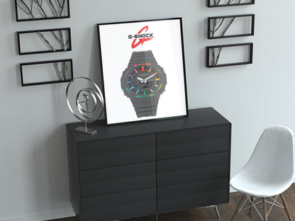 Casio G-Shock GA-B2100-1AER rainbow poster