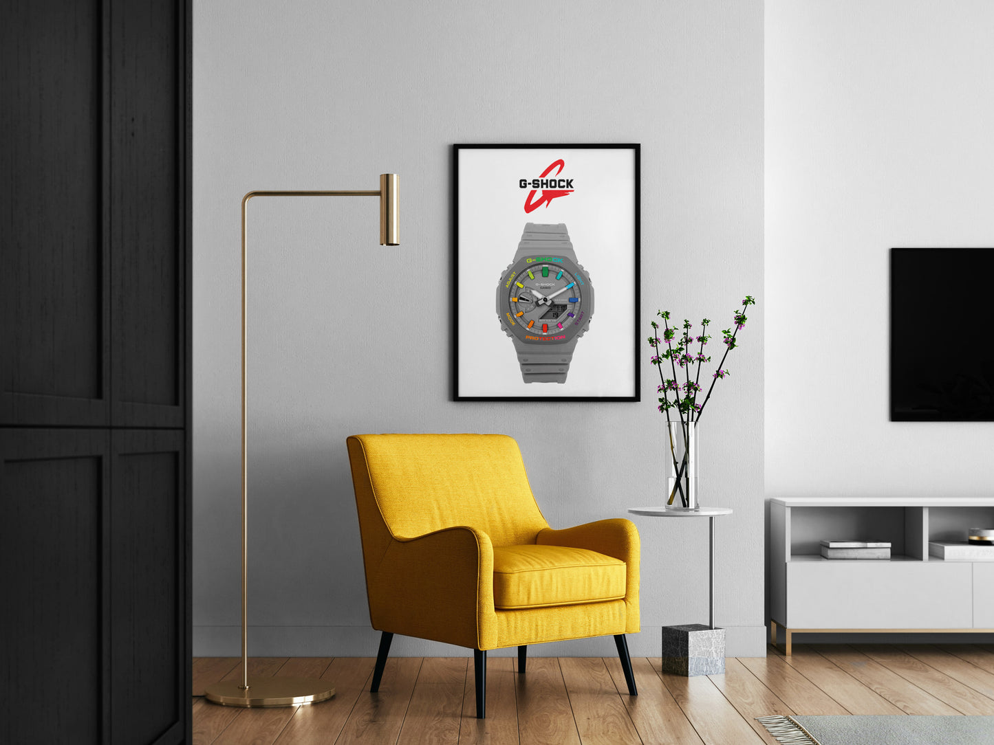 Casio G-Shock GA-B2100-1AER rainbow grey poster