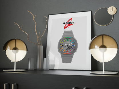 Casio G-Shock GA-B2100-1AER rainbow grey poster