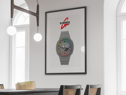 Casio G-Shock GA-B2100-1AER rainbow grey poster