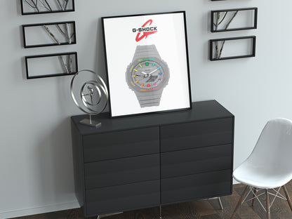 Casio G-Shock GA-B2100-1AER rainbow grey poster