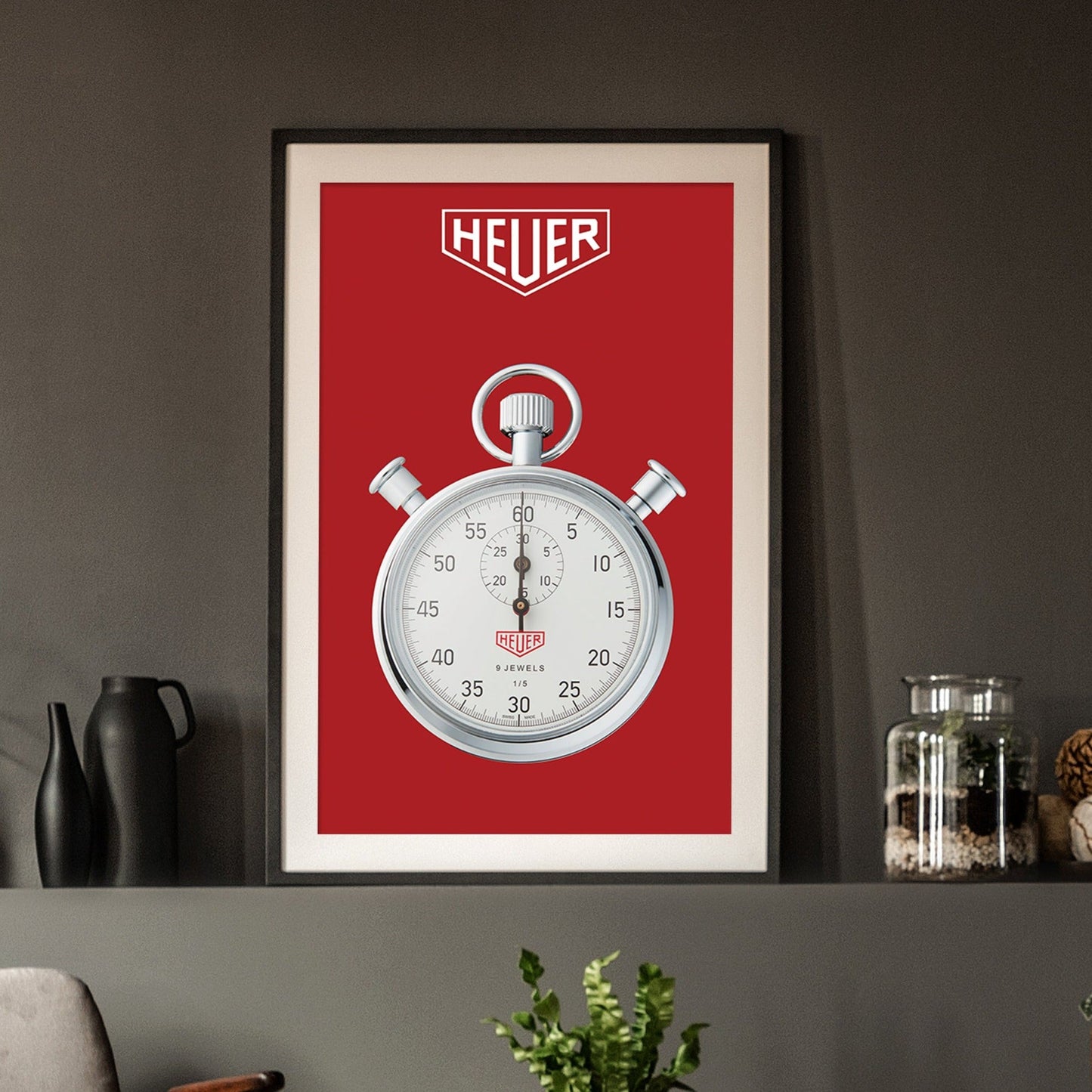 Heuer Stopwatch Poster - M & SON