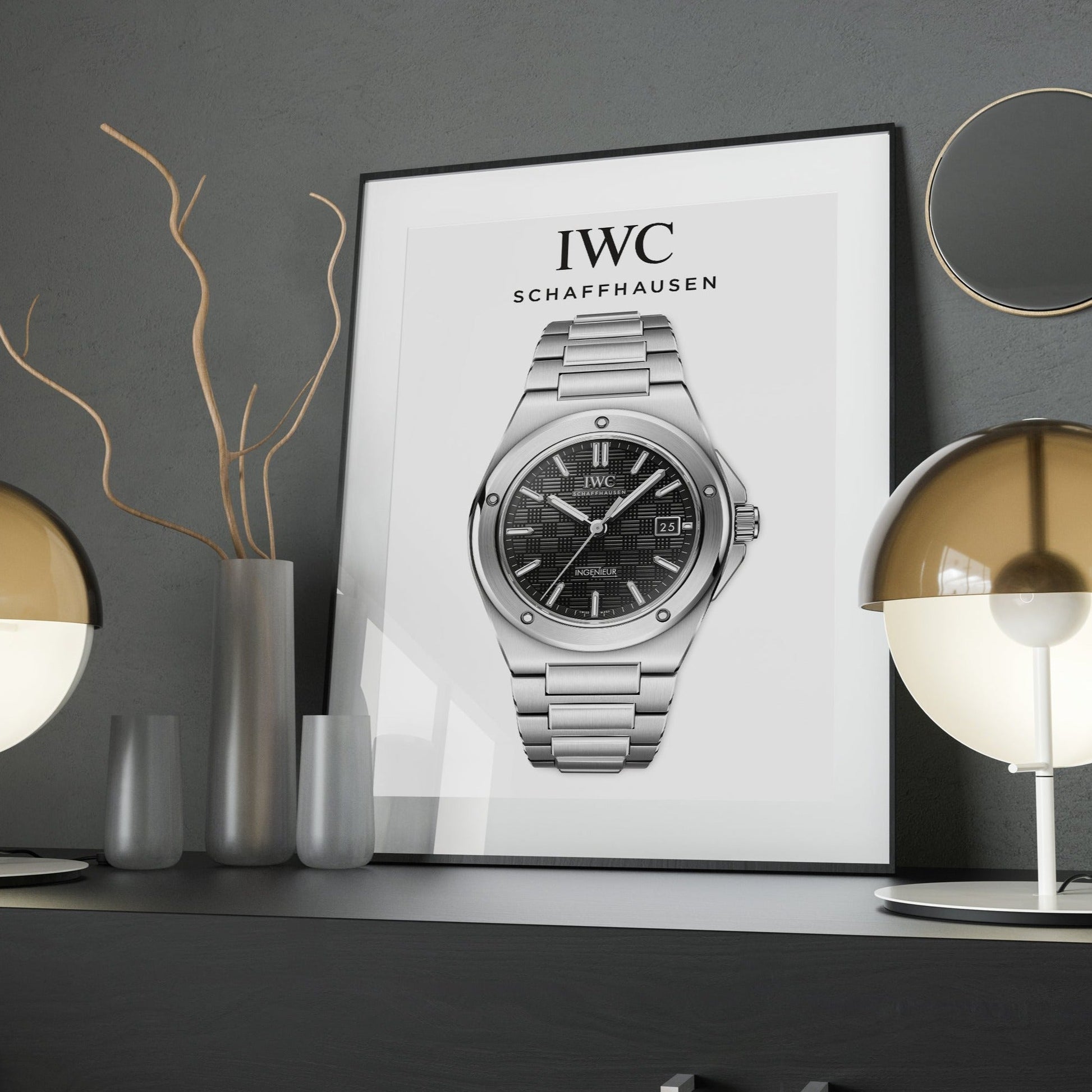 IWC Ingenieur Black Dial Poster - M & SON