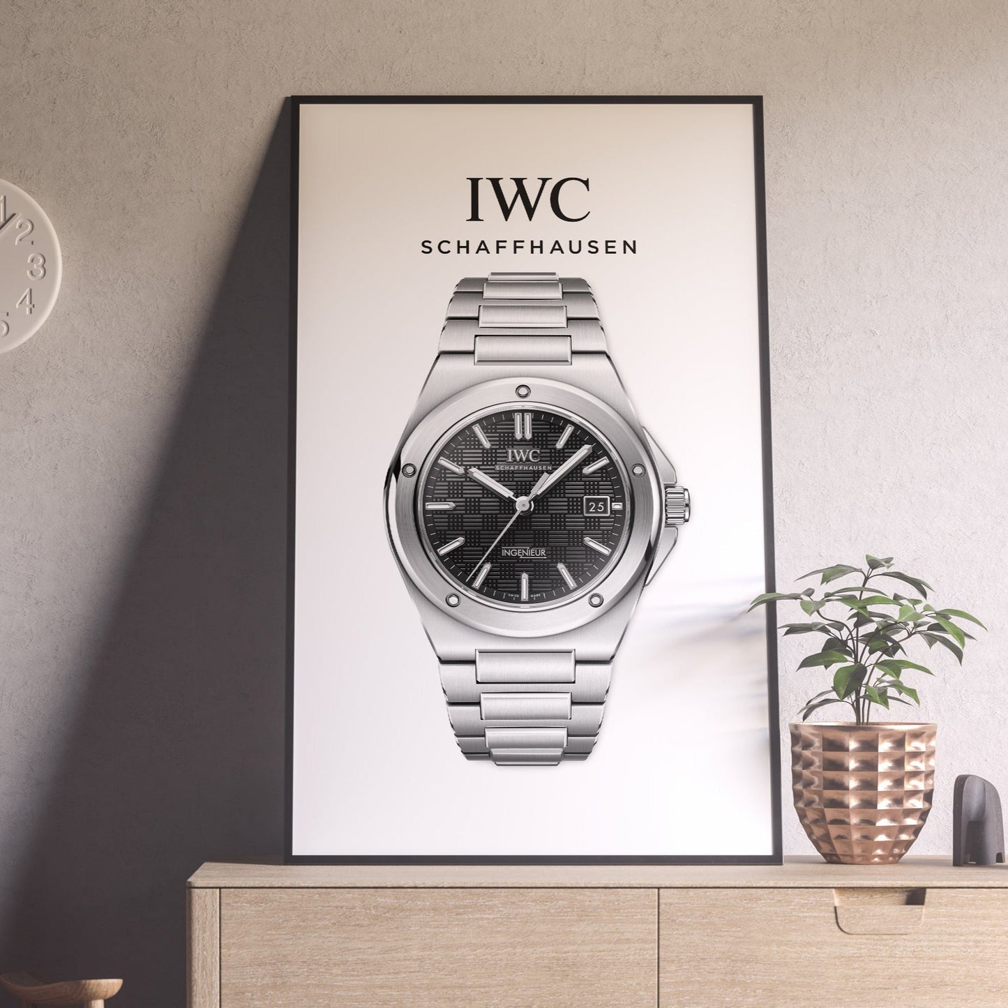 IWC Ingenieur Black Dial Poster - M & SON