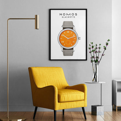 Nomos Club Campus 38 future orange 729 poster - M & SON