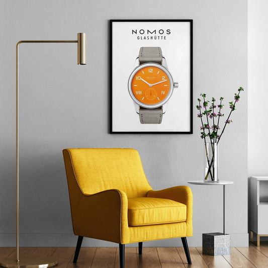 Nomos Club Campus 38 future orange 729 poster - M & SON