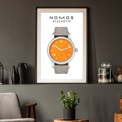 Nomos Club Campus 38 future orange 729 poster - M & SON