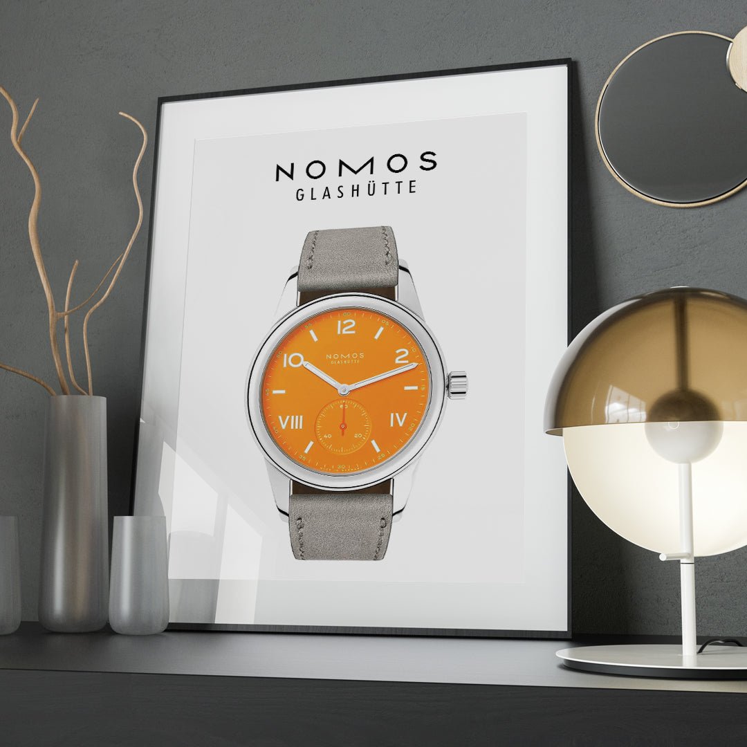 Nomos Club Campus 38 future orange 729 poster - M & SON