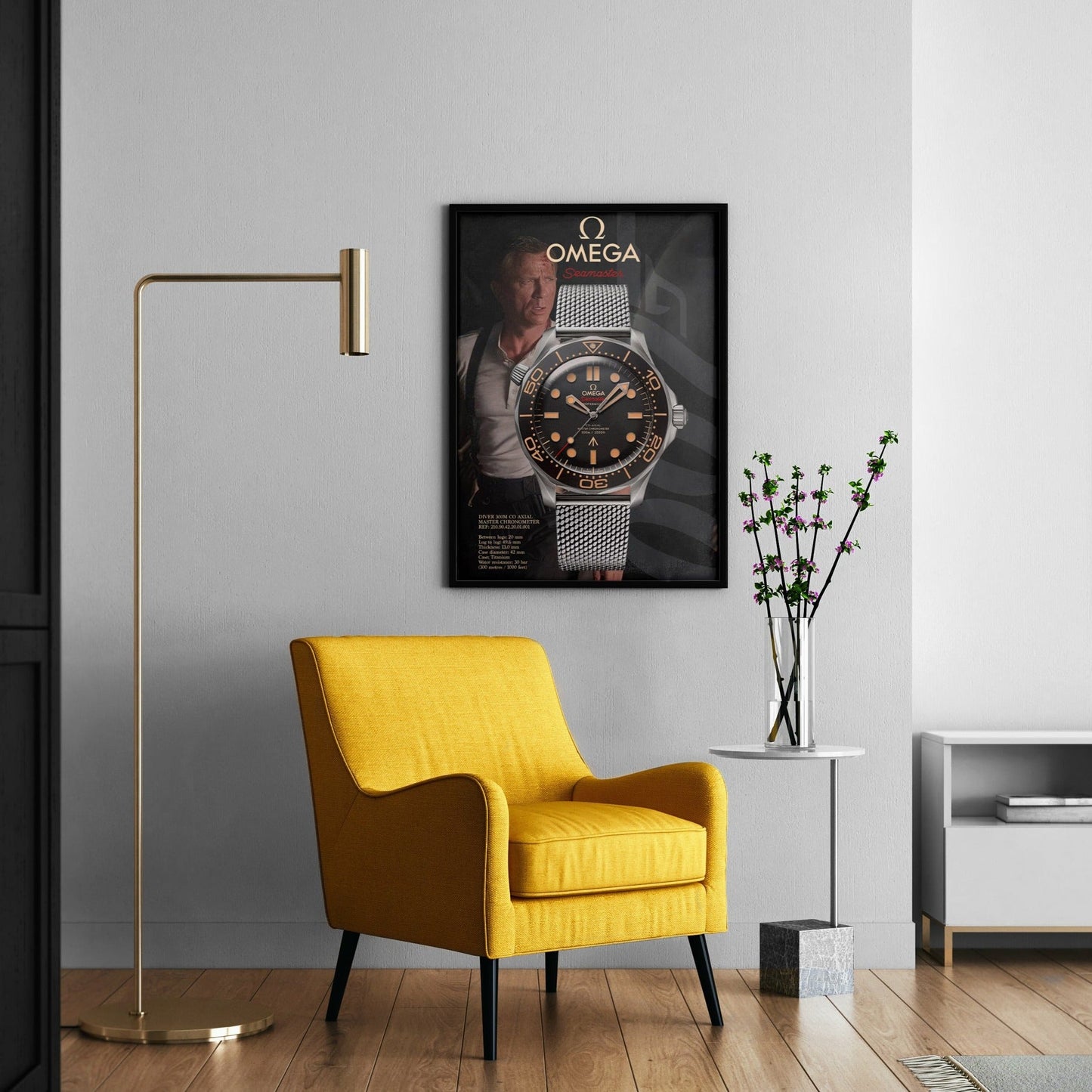 Omega Seamaster 300 James Bond No Time To Die Poster - M & SON