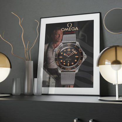 Omega Seamaster 300 James Bond No Time To Die Poster - M & SON