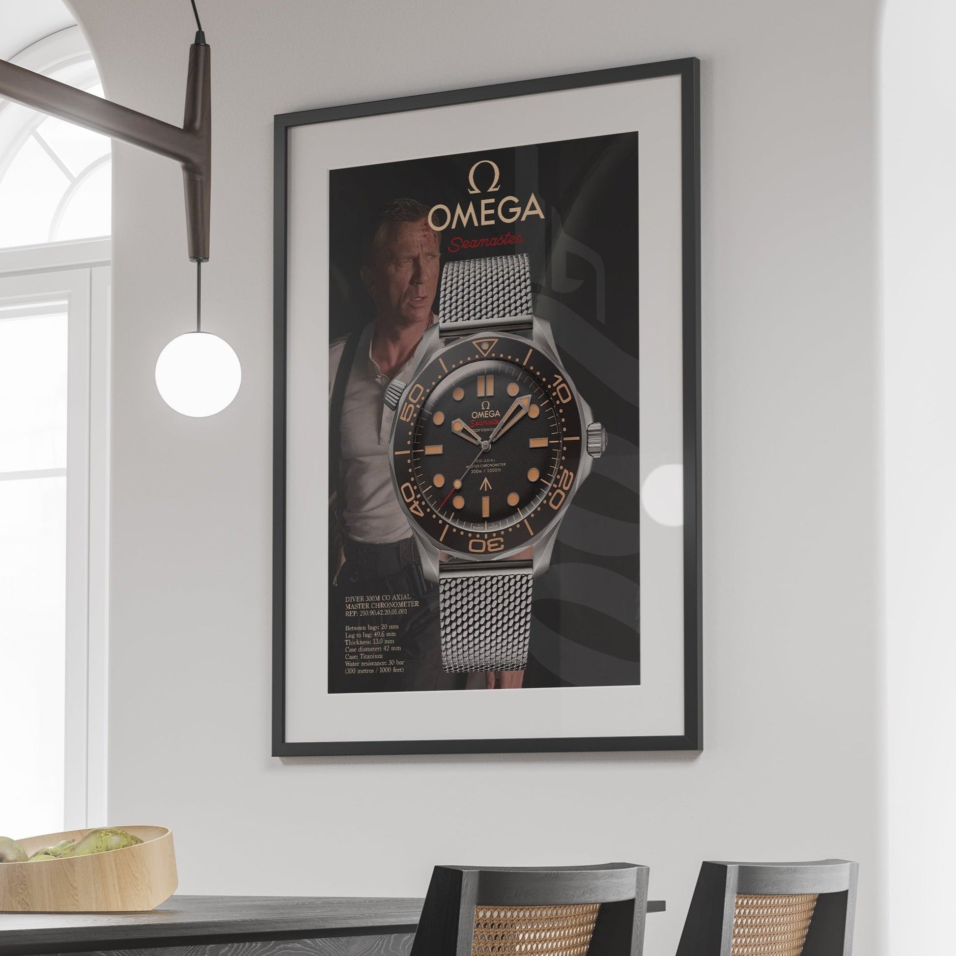 Omega Seamaster 300 James Bond No Time To Die Poster - M & SON