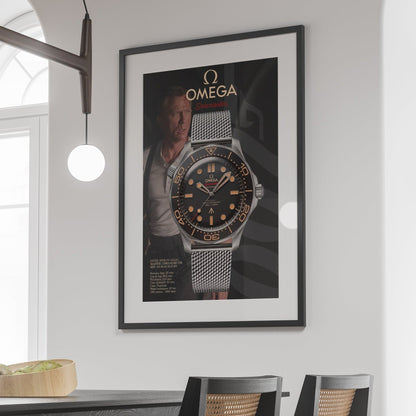 Omega Seamaster 300 James Bond No Time To Die Poster - M & SON