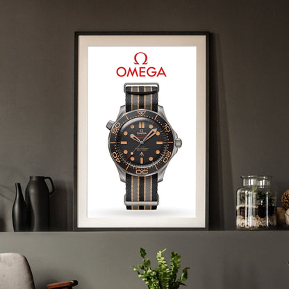 Omega Seamaster 300 Nylon Strap Poster - M & SON