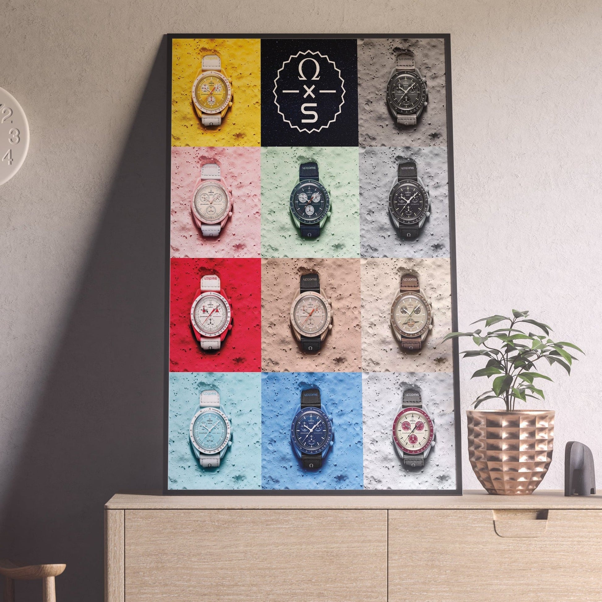 Omega X Swatch Watch Poster - M & SON