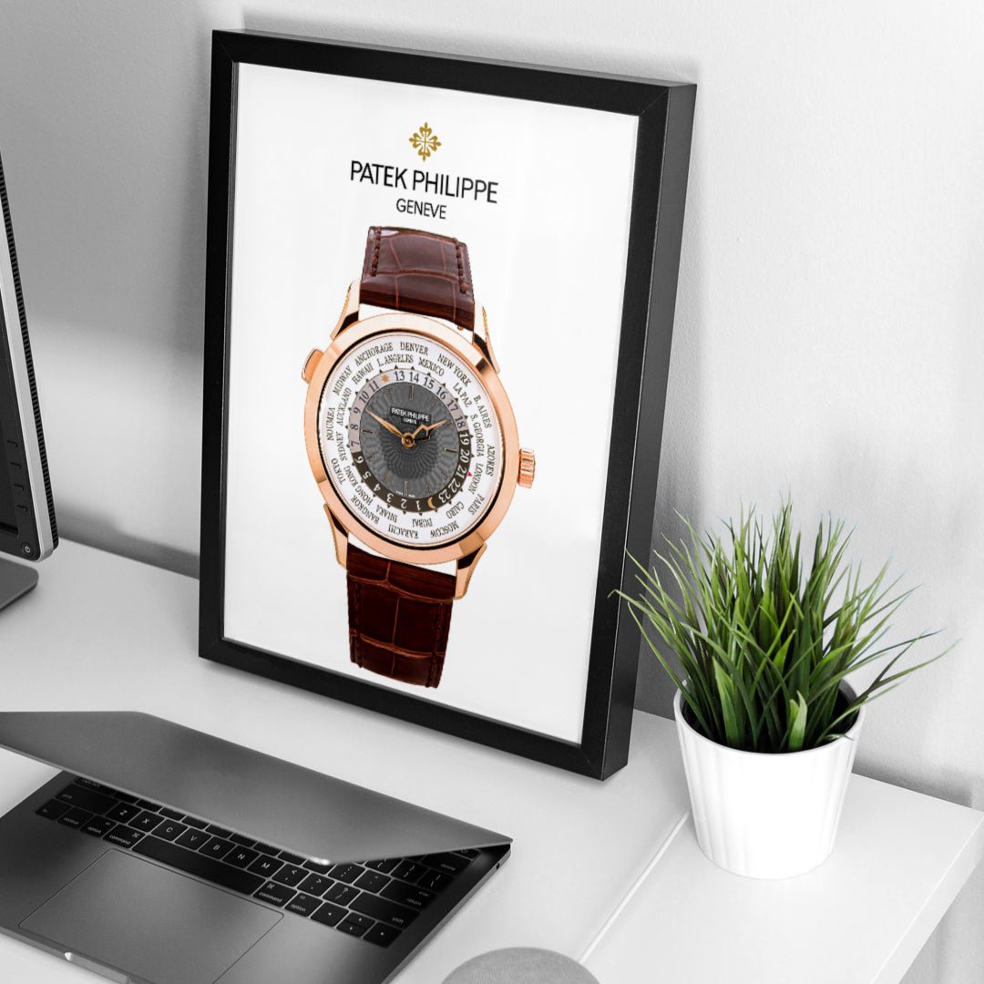Patek Philippe world time rose gold poster - M & SON