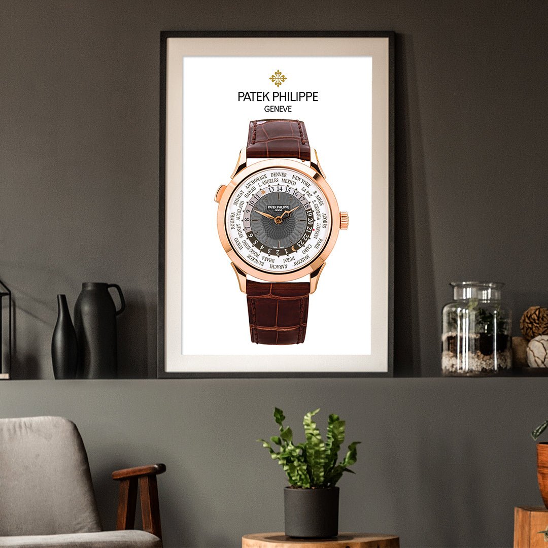Patek Philippe world time rose gold poster - M & SON
