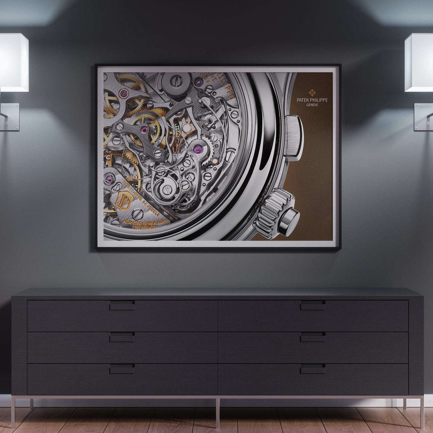 m and son, watch poster, forward facing