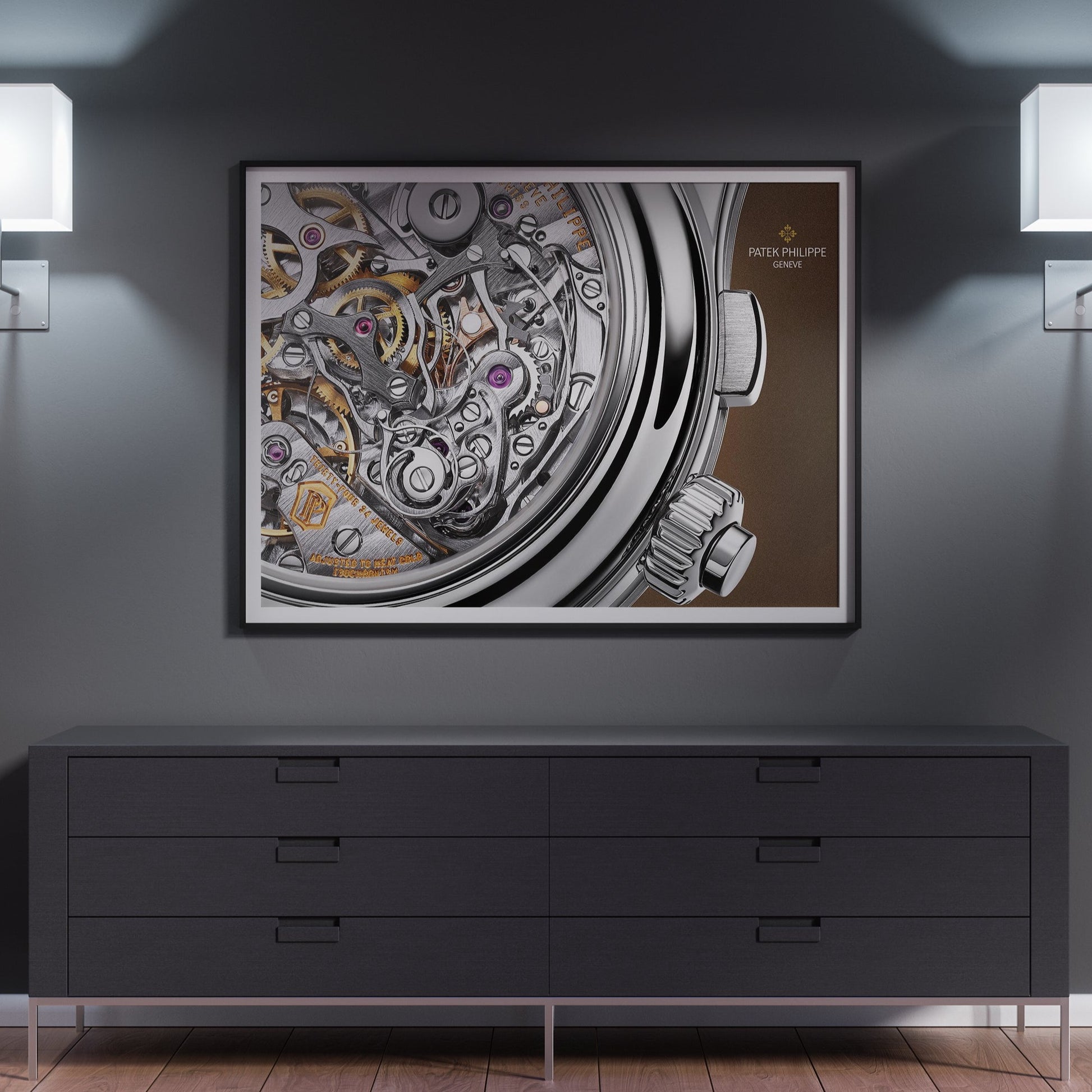 m and son, watch poster, forward facing