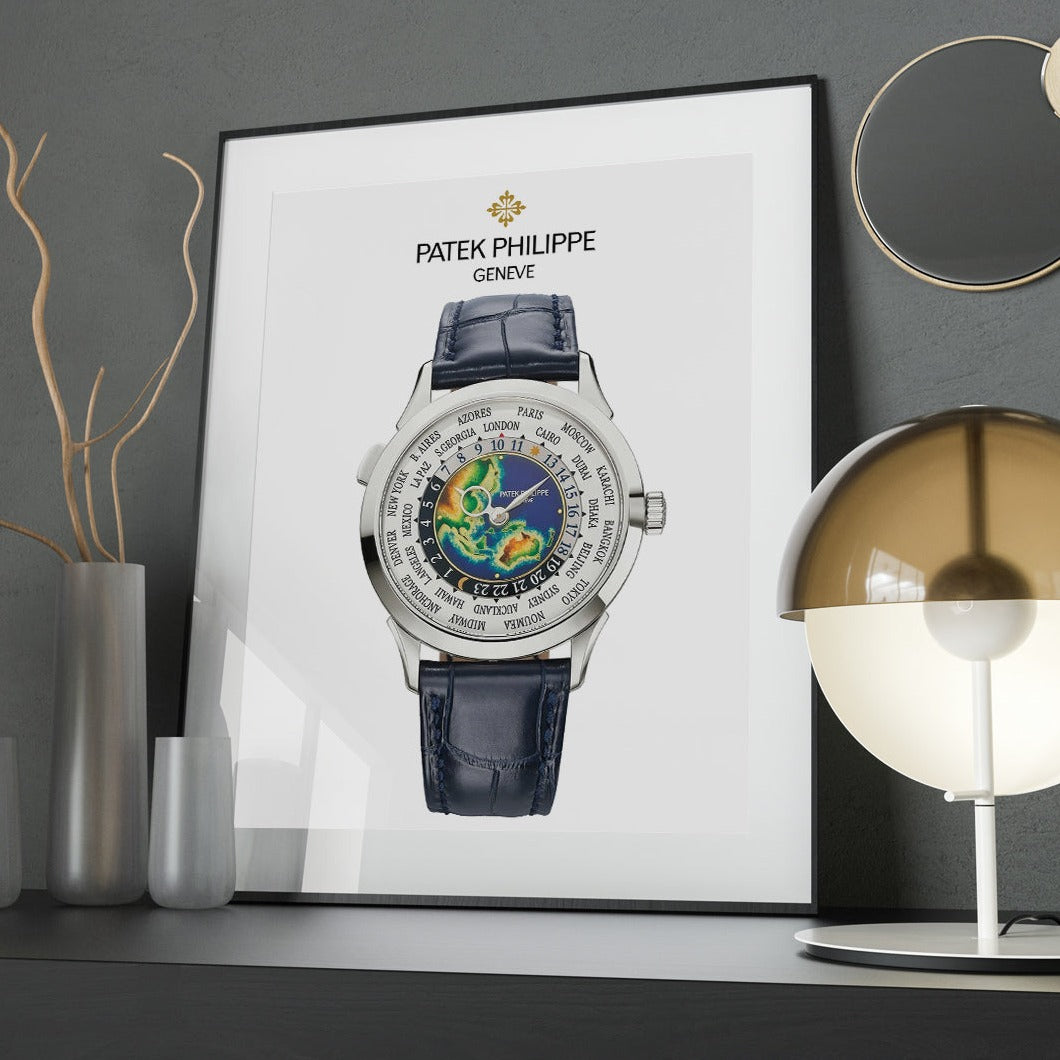 m and son poster, Patek Philippe world time