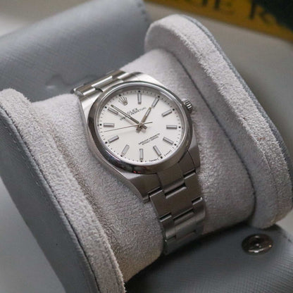 Saffiano leather watch roll - Pewter Grey - M & SON
