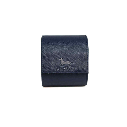 Saffiano leather watch roll - Royal Blue - M & SON