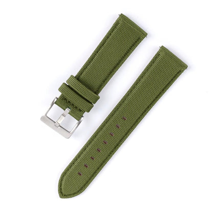 Sailcloth watch strap - Khaki Green - M & SON