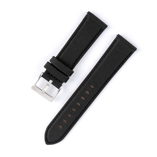 Sailcloth watch strap - Onyx Black - M & SON